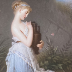 KPM Porcelain Berlin Plaque A Scene of the Maiden Holding a Water Jag