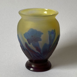 Emile Galle Small Very Beautiful Cameo Glass Vase