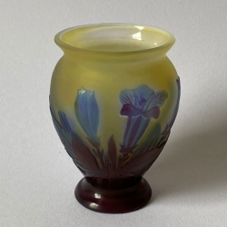 Emile Galle Small Very Beautiful Cameo Glass Vase