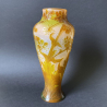 Emile Galle Cameo Glass vase fire polished