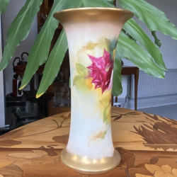 Royal Worcester Hand-painted Roses Vase by Kitty Blake