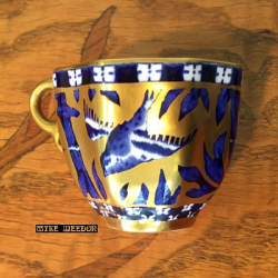 Coalport Japanese Grove Pattern Porcelain Demitasse Cup and Saucer
