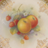 Royal Worcester Porcelain set of Twelve  Fruit Painted Dessert plates