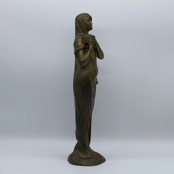 Art Nouveau Bronze Figure by Maurice Bouval Le Secret