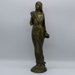 Art Nouveau Bronze Figure by Maurice Bouval Le Secret