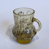 Emile Galle Enameled Glass Cup Decorated with Fern and Insect