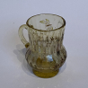 Emile Galle Enameled Glass Cup Decorated with Fern and Insect