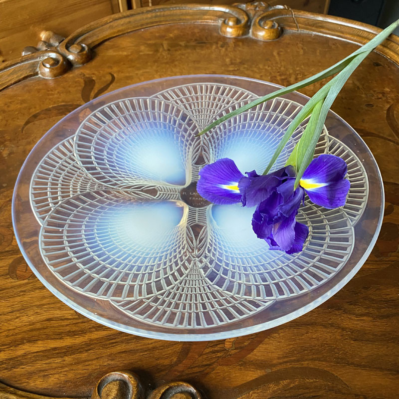 Rene Lalique Opalescent and Clear Glass Coquilles Plate No 2