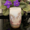Daum Nancy Cameo and Enameled Glass Landscape Vase