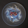 Rene Lalique Opalescent and Clear Glass Ondines Plate