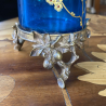 Baccarat Enamelled and Gilded Glass Vase with Bronze Feet
