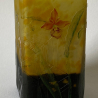 Daum Nancy Cameo and Enamelled Glass Orchids Vase