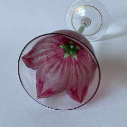 Fritz Heckert Enamelled Tulip Formed Wine Glass