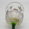 Theresienthal Enameld Wine Glass, Decorated with Flower Pattern