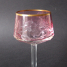 Moser Karlsbad or Harrach Set of Six Intaglio Cut Wine Glasses