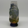 Emile Galle Glass Vase Acid Etched Overlaid with Hydrangea