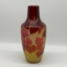 Emile Galle Glass Vase Acid Etched Overlaid with Wild Roses
