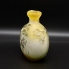 Emile Galle Cameo Glass Moon Flask Shaped Vase Decorated with Wild Plant