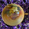 Royal Worcester Porcelain Demitasse Cup & Saucer Hand Painted Flowers