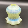 Vaseline Glass Shade with Pattern for Arts and Crafts Table Lamp
