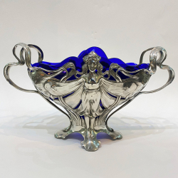 Art Nouveau WMF Pewter Fairy Centre Piece  with...