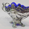 Art Nouveau WMF Pewter Fairy Centre Piece  with Original Blue Liner