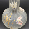 French Art Nouveau Legras Mont Joye Enamelled Glass Cyclamen Vase