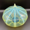 Arts and Crafts Vaseline Glass Large Onion Formed Ceiling Pendant Lamp