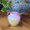 Emile Galle Cameo Glass Small Vase Decorated with Nasturtium