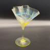 James Powell & Sons Vaseline Glass Fan Shaped Vase