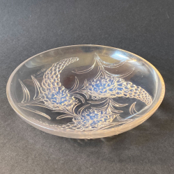 Rene Lalique Clear and Opalescent Glass Veronique Coupe