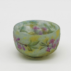 Daum Nancy Enamelled Glass Miniature Cup Decorated with Daphne