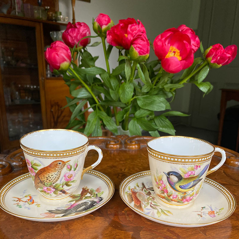 Royal Worcester Porcelain Tea Service, Hand painted with