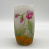 Daum Nancy Cameo and Enamelled Glass Sweet peas Vase
