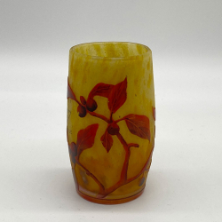Daum Nancy Cameo and Enamelled Glass Vase
