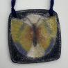 Gabriel Argy Rousseau Pate De Verre Pendant Decorated with Butterfly