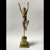 Art Deco Josef Lorenzl Cold Painted Bronze Figure Dancer