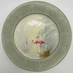Royal Worcester Porcelain Cabinet Plate Hand Painted with Framings by W Powell