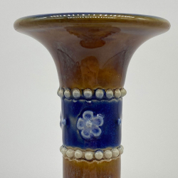 Royal Doulton Lambeth Stoneware Vase, Decorated with Stylish Floral Motif