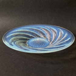 Rene Lalique Clear and Opalescent Glass Poissons Coupe