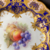 Royal Worcester Porcelain Cabinet Plate Hand Painted with Fruit by R Sebright