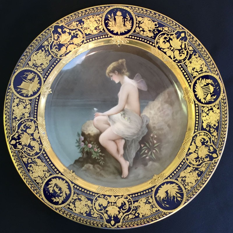 Vienna Porcelain Hand painted Cabinet Plate
