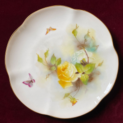 Royal Worcester Part Dessert Service, Hand Painted with English Roses