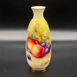 Royal Worcester Porcelain Fruits Painted Vase by Moseley