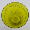 St Louis Set of 5 Liqueur Glasses, Light Green Bowl with Etched Phoenixes