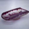 Emile Galle Cameo Glass Folded Rims Little Dish with a Foot