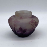 Emile Galle Cameo Glass Small Vase Decorated with Violets