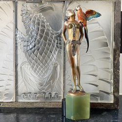 Art Deco Cold Painted Bronze Figure "Dancer...