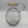 Daum Nancy A Glass Water Jug & Two Water Glasses with Gilt Decoration