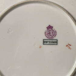 Royal Worcester Porcelain B lush Ivory Part Dessert Service Reticulated Rims